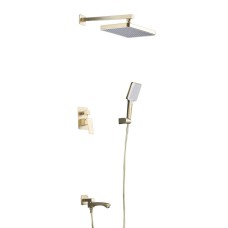 Вбудована душова система FRAP F7176-3, 3 функції, золотий сатин