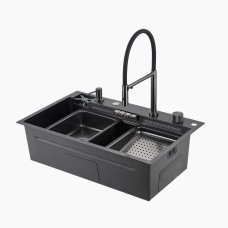 Кухонна мийка GAPPO PROFI GS 7547-19, 750х470, збройова сталь