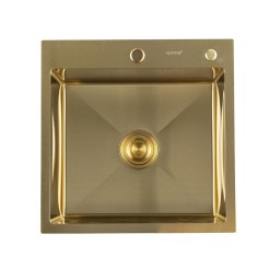 Кухонна мийка GAPPO 500x500мм нержавіюча сталь PVD золото інтегрована 1056158 Кухонна мийка GAPPO 500x500мм нержавіюча сталь PVD золото інтегрована 1056158