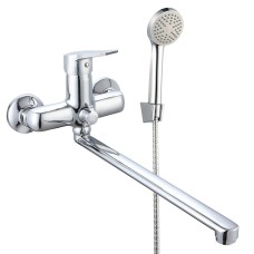 Змішувач для ванни WEZER VRL716-02 з довгим виливом, Ø35, хром