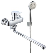 Змішувач для ванни WEZER VRL611-10 з довгим виливом і девіатором, Ø35, хром