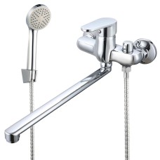 Змішувач для ванни WEZER VRL810-11 з довгим виливом, Ø40, хром