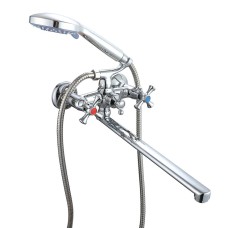 Змішувач для ванни WEZER VRL720-12 двохвентильний, з довгим виливом, хром