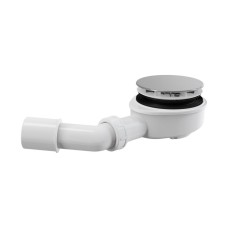 Сифон для душового піддону AlcaPlast A491CR занижений, Ø90, хром