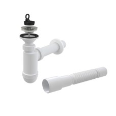 Сифон для раковини AlcaPlast A41+А795, 1 1/4хØ63 + гофра 40х40/50