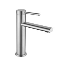 Змішувач для умивальника WEZER LIL1-18, нержавіюча сталь, Ø35, сатин