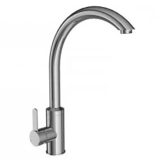 Змішувач для кухні WEZER PUL4A-09, поворот. вилив, нерж. сталь, сатин