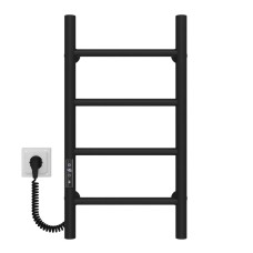 Рушникосушарка електрична Deffi Оріон, 400х600, лівий, 80 Вт, чорний