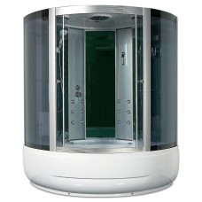 F40-3, Miracle, гідробокс з КПК, 135 х 135 см, рама сатин, скло сіре