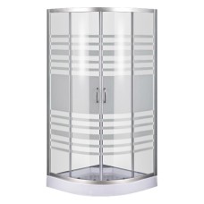 S-90/15 (2), Sansa, душова кабіна 90 х 90 см, рама сатин, скло прозоре-lines