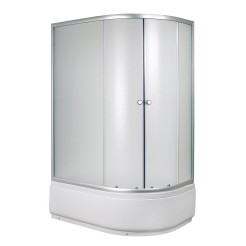 S120-80/40L, Sansa, душова кабіна 120 х 80 см, рама сатин, скло шиншила S120-80/40L, Sansa, душова кабіна 120 х 80 см, рама сатин, скло шиншила