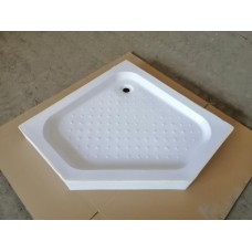 Душовий кут Sansa чорне/прозоре-смужка 6мм, 900*900*1850 мм без піддону