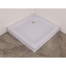 Душовий кут Sansa чорне/прозоре-смужка 6мм, 900*900*1850 мм без піддону